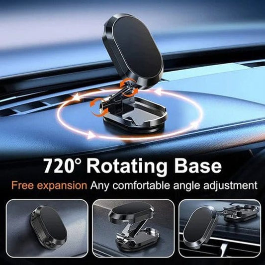 2023 New Alloy Folding Magnetic Car Phone Holder