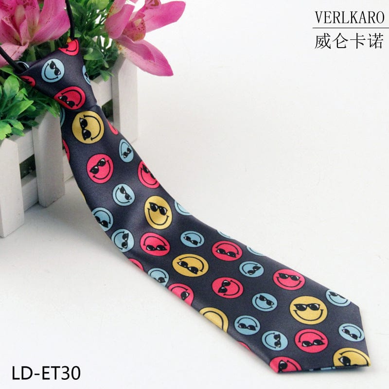 New student children's print polyester line performance casual baby cartoon small tie Zhangzhou manufacturers wholesale