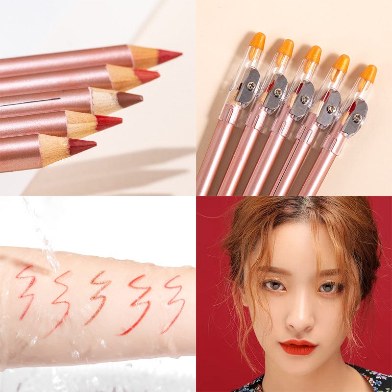 New product modified lip wire waterproof lasting cup of wooden hook, mouth, red lip, pen