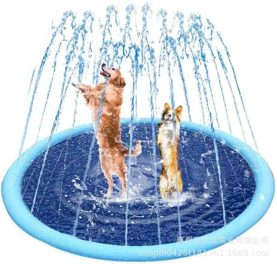[One piece from the batch] The source factory spot PVC non-slip material pet swimming children's splash pad spray pad
