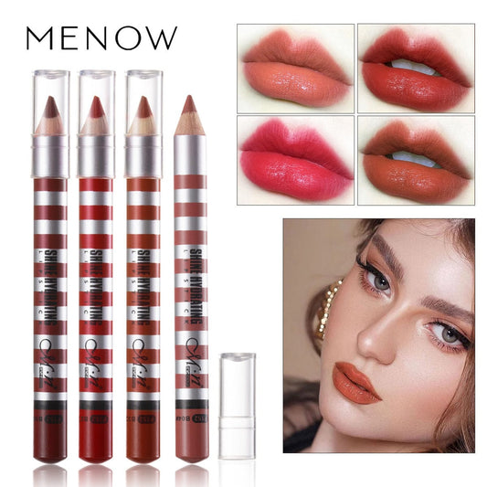 Menow lip line pedestrian anti-skinned water for a long time, no decolorization hook line, picture, red lazy, lip, spot P152