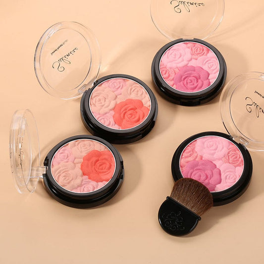 Salinizo Hot Petals Stereo Makeup Three Color Love Black Repair Highlight Multicolor Blush Rouge Water