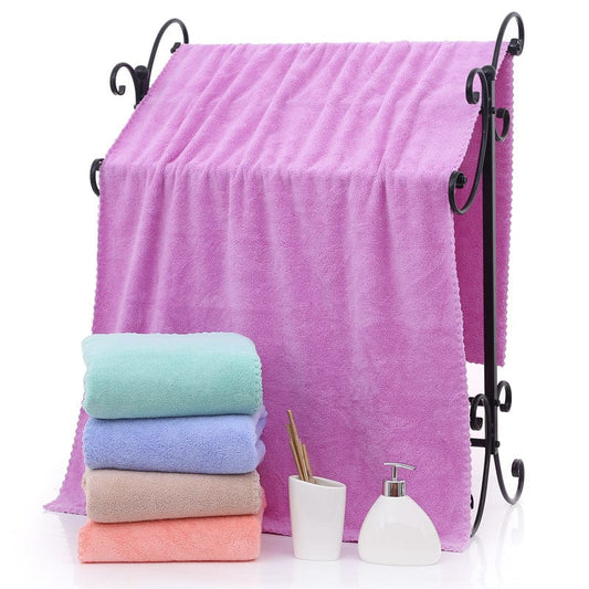 Coral velvet bath towel lace is not easy to lose hair adult bath towel soft water absorbent thickened bath towel 70 140 beach towel