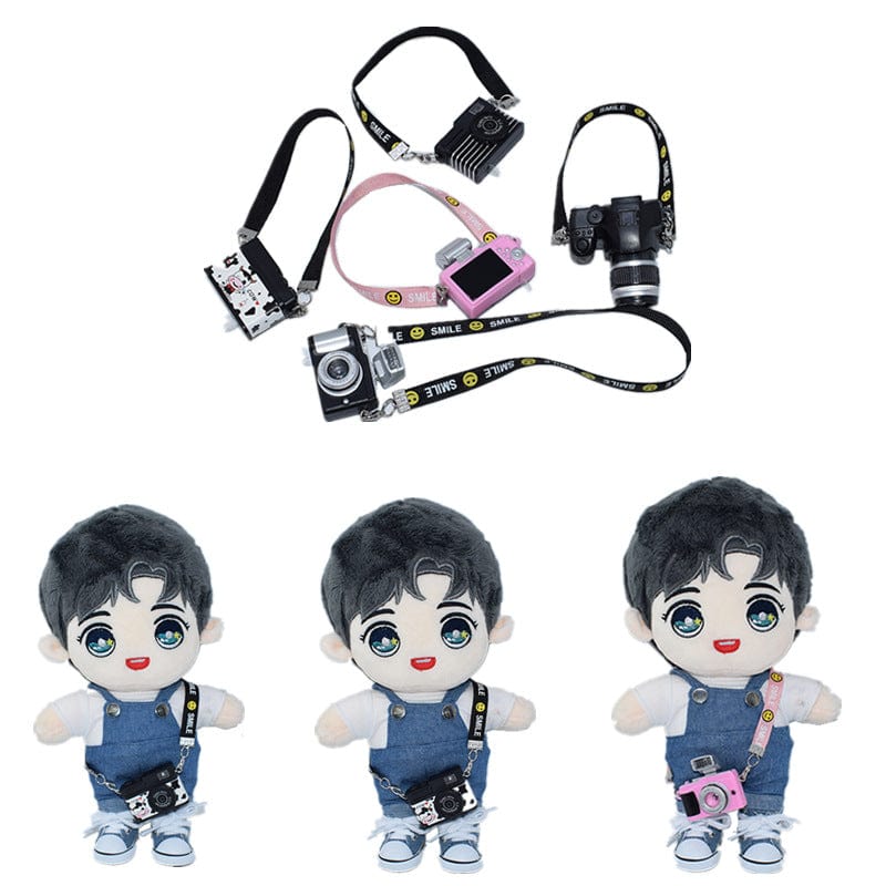 Doll camera accessories hanging mini camera star doll hanging doll accessories vocal glowing camera
