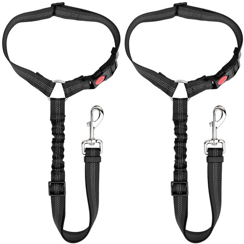 Pet car seat belt rope ring dog car telescopic stretch reflective belt dog traction rope cross-border e-commerce