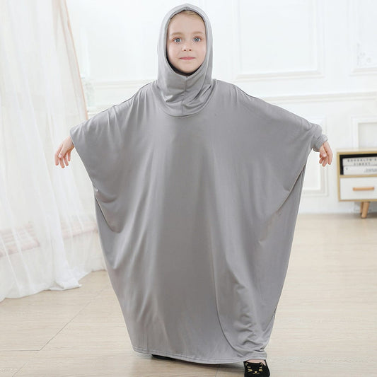 Vestido infantil con manga dolman a la moda de color liso Swing 6399