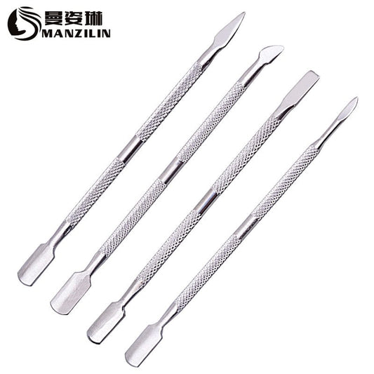 Cross-border nail double-headed dead skin push stainless steel unloading steel push the nail armor repair tool