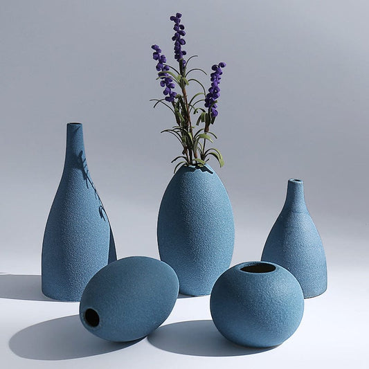 Wholesale creative Nordic ceramic vase ornaments home decoration living room table ornaments European dry flower ware