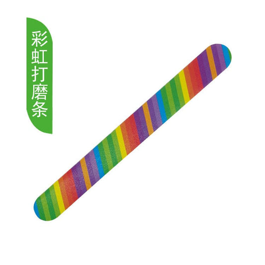 Manicure Tool Nail files Color print rainbow double-sided grinding strip fine sand strip nail file wholesale