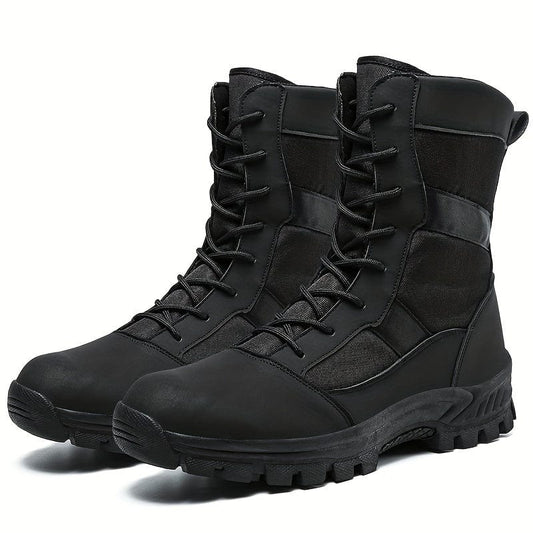 Men's Service Boots Tactical Boots, Casual Lace-up Mid Calf Walking Shoes, Army Boots Military Boots For Training
