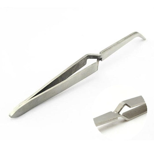Mail tool X-type stainless steel shaped tweezers phototherapy extension A crystal brick-shaped clamps