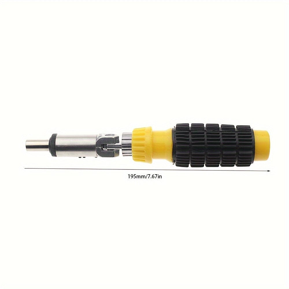 1/4 Inch Hex Left/Right Rotating 180 Degree Ratchet Screwdriver Drive Tackle Extension Rod