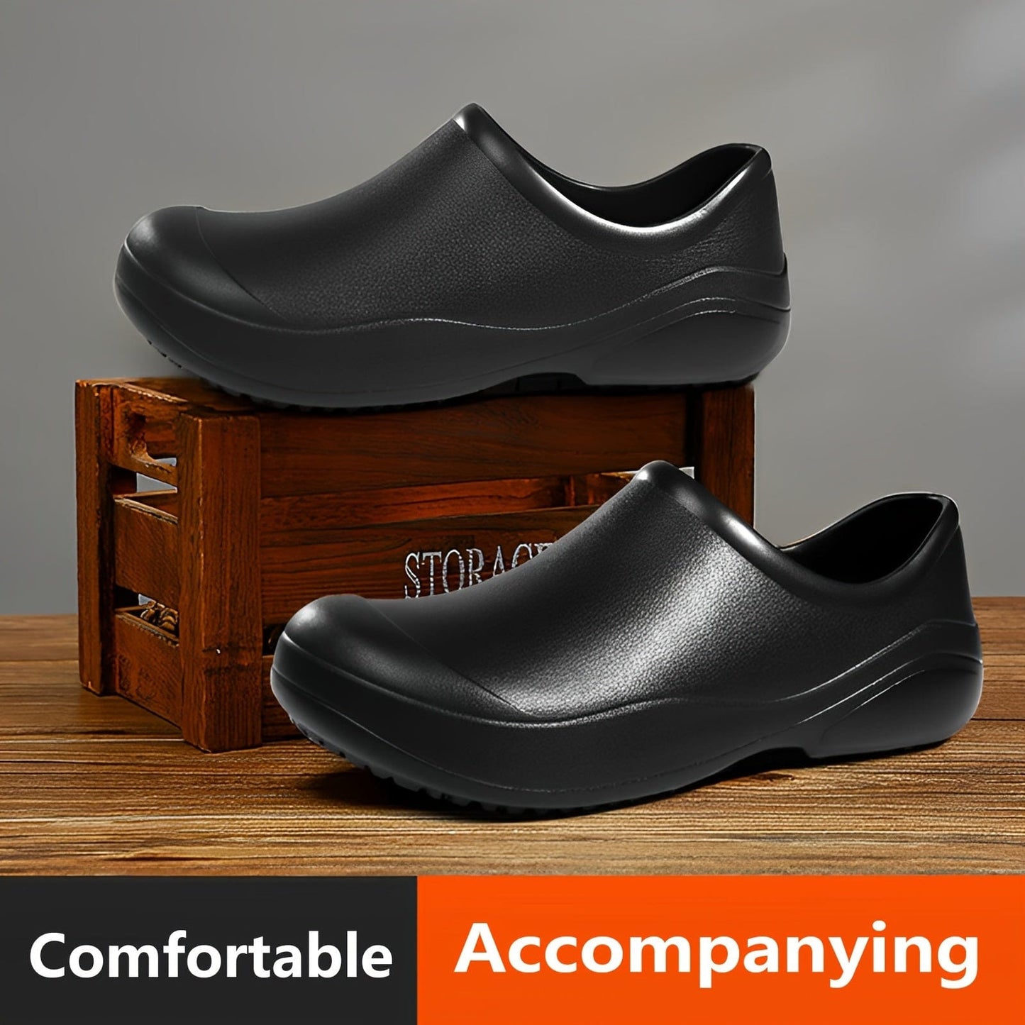 Men's Comfortable Cloud Clogs, Non-Slip Platform Garden Shoes, Anti-Oil Work Shoes, Spring Summer And Autumn