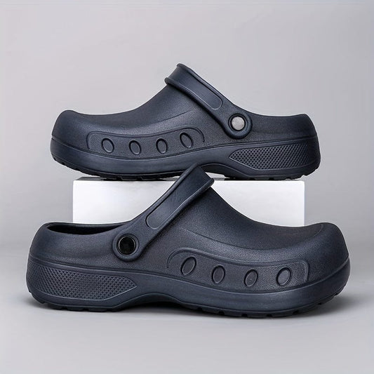 Men's Comfortable Cloud Clogs, Non-Slip Platform Garden Shoes, Anti-Oil Work Shoes