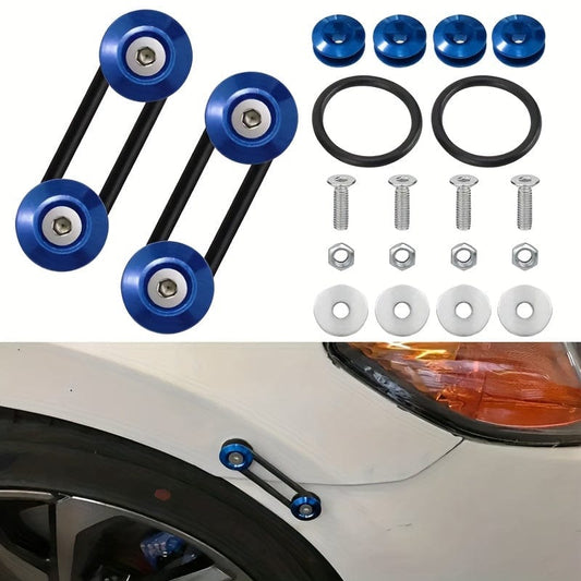 1 Set Fixing Rings For The Front And Rear Bumpers Of The Car, Safety Enclosure Screws For Car Modification, And Quick Release Reinforcement Washers