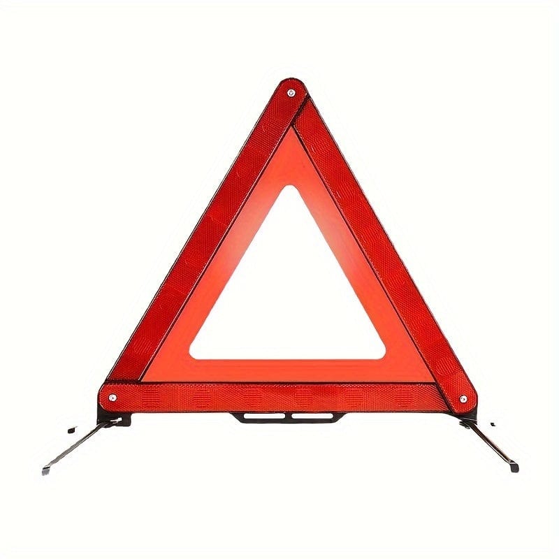 1 Car Triangle Reflector Car Stop Sign Tripod Road Flash Triangle Emergency Warning Sign Foldable Car Parts