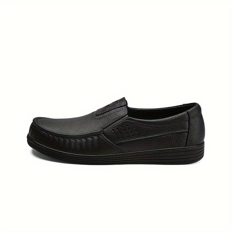 Men's Trendy Solid Slip On Waterproof & Oil Proof Chef Shoes, Comfy Non Slip Casual Work Shoes For Men's Outdoor Activities