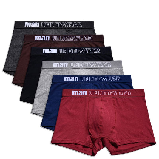 European and American men's underwear cotton comfortable U convex waist large size pants loose breathable four-pool underwear