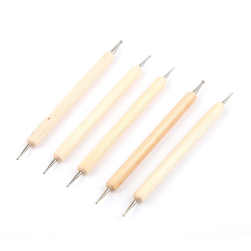 Nail Different Drill Pen 5 Pack Double Bird Pen Wood Pole Distilory Pen Point Point Pen Set Manufacturers Wholesale Custom