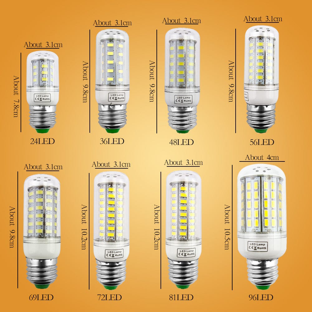 LED corn lamp 5730 patch 110V 220V E27E14B22 screw light source chandelier crystal lamp highlight