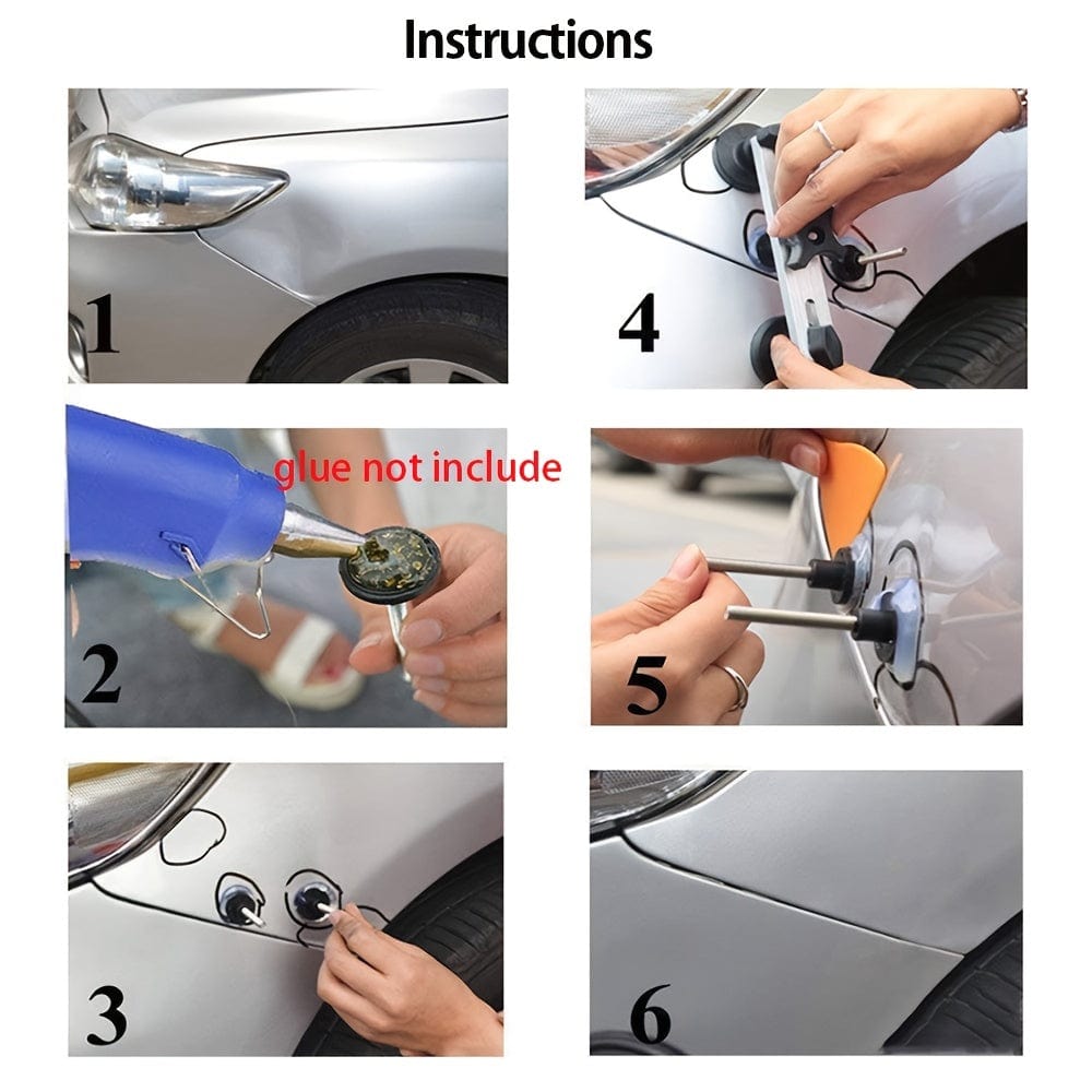 Car Repair Tool,Auto Body Paintless Dent Removal Tools Kit,Bridge Dent Puller Kits, Car Dent Puller With Hot Melt Glue Gun And Glue Sticks