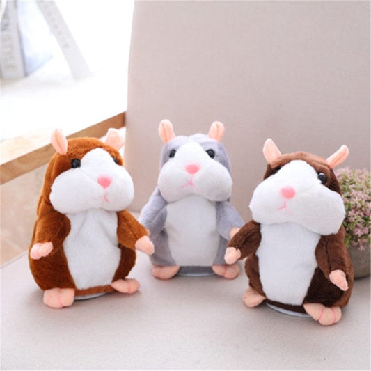 Cross-border shake toy voices talk nod to record electric small hamsters doll doll plush doll