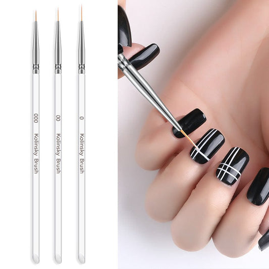 Cross-border special for new vendor painting pen transparent crystal rod three-pack drawing pen nail double head 2 pen