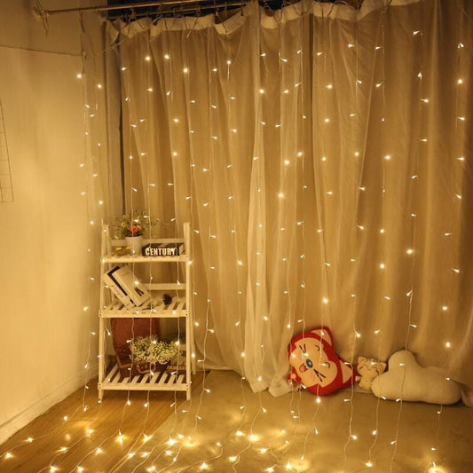 Manufacturers wholesale LED curtain lamp full star color light flashing string wedding room bar Christmas decoration lamp