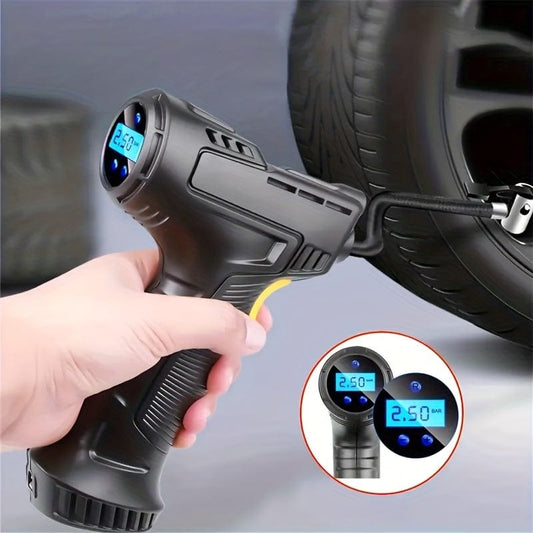 120W Portable Air Compressor Pump - Digital Tire Inflator For Cars, Bicycles & Balls