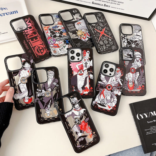 Anime Cartoon One Pieces Luffies Luxury Silica gel Phone Cases For iPhone 14 13 12 11 Pro Max XS MAX Couple Anti-drop Soft CoverA7-A11