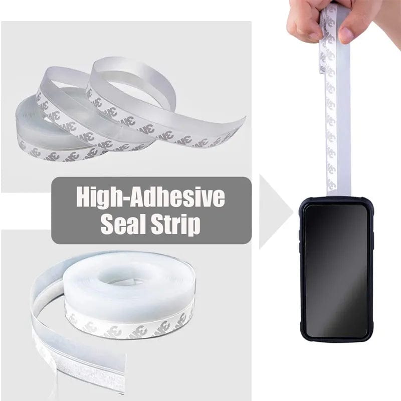 5M Door Bottom Seal Strip Weather Window Rubber Seal Weatherstrip Windproof Dust Self Adhesive Door Windshield Sealing Tape