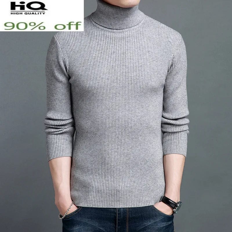 Men Turtleneck Sweater Korean Style Knitted Mens Sweaters Long Sleeve Pullover Autumn Winter Casual 2022 Jersey Hombre Pph2532