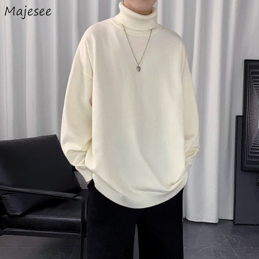 Men Pullovers Turtleneck 9 Colors Autumn Winter Sweaters Underwear  Long Sleeve Korean Style Fashion Ins Chic Harajuku