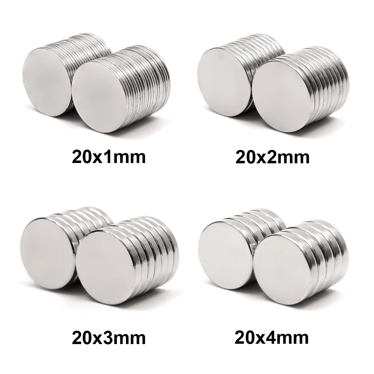ZOOFOXS 20x1 20x2 20x3 20x4 20x5 20x10 20x20mm Small Round Neodymium Magnets N35 Strong Permanet Rare Earth Magnet Disc