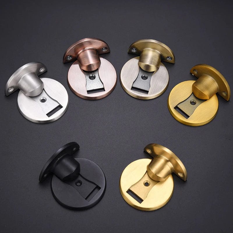 Magnetic Door Stop Punch Free 304 Stainless Steel Door Suction Fixator Floor Without Order Door Stop Furniture Hardware Accessor