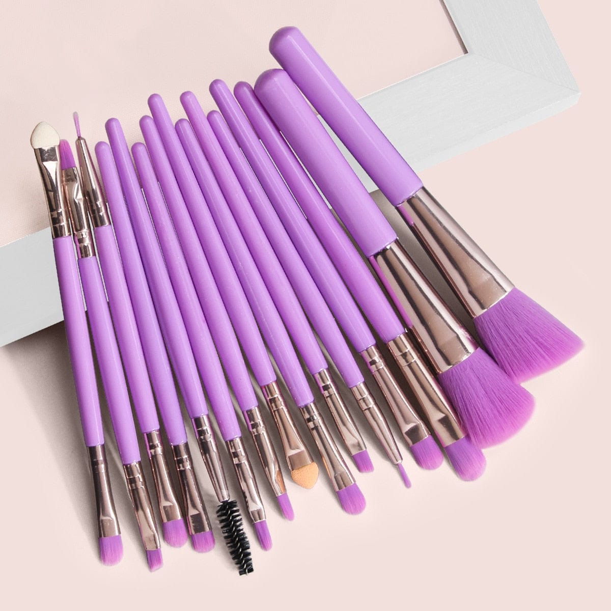 15 Pcs/set  makeup brushes Eye Shadow Eyelash Eyebrow Brush Fluorescent Series Foundation Blush Blending Beauty Make Up tools