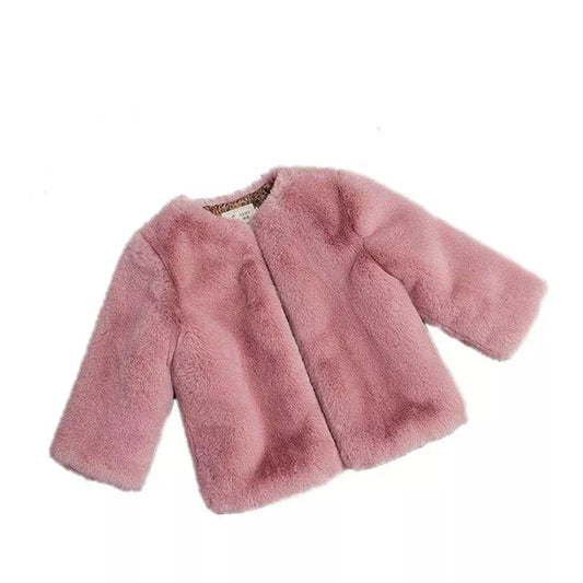 Manteau de fourrure pour enfants, veste d'hiver pour filles et garçons, vêtements pour tout-petits, manteau en fausse fourrure, coupe-vent, vêtements d'extérieur pour enfants, mode 2021