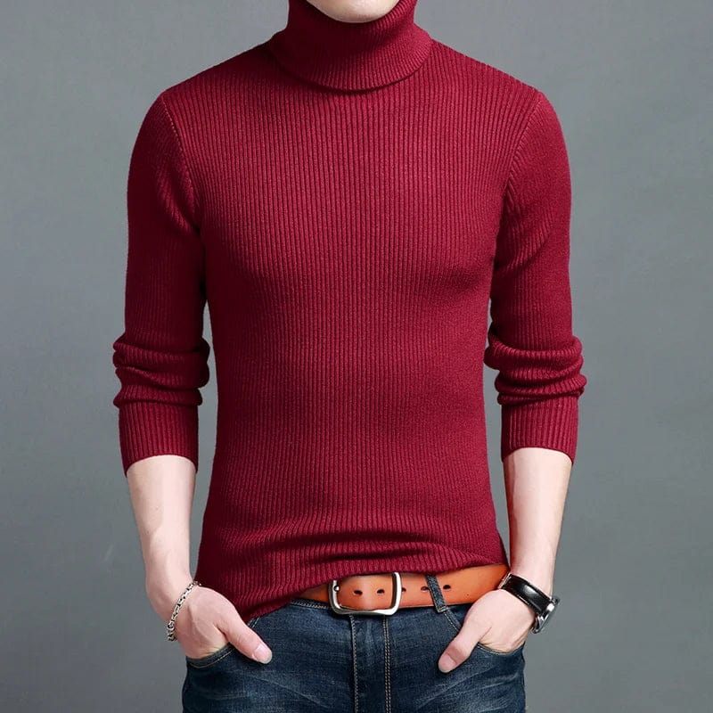 Men Turtleneck Sweater Korean Style Knitted Mens Sweaters Long Sleeve Pullover Autumn Winter Casual 2022 Jersey Hombre Pph2532