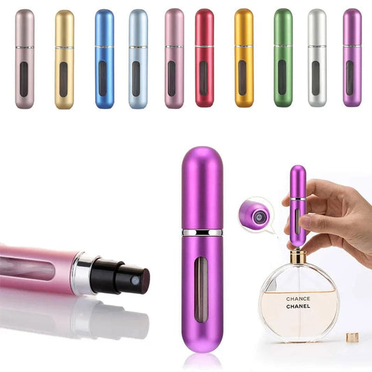 MUB Mini 5ml Refillable Perfume Spray Bottle Aluminum Spray Atomizer Portable Travel Empty Cosmetic Container Perfume Bottle