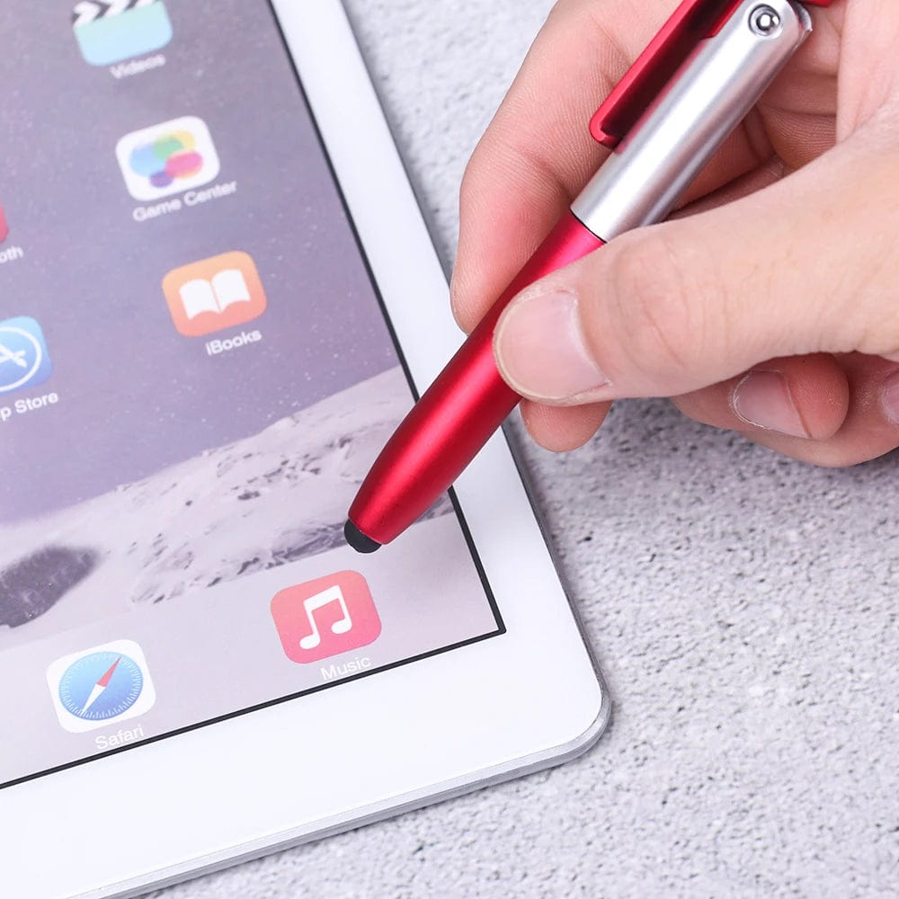 4-in-1 Folding Ballpoint Pen Screen Stylus Touch Pen Universal mini Capacitive Pen with LED For Tablet Cellphone