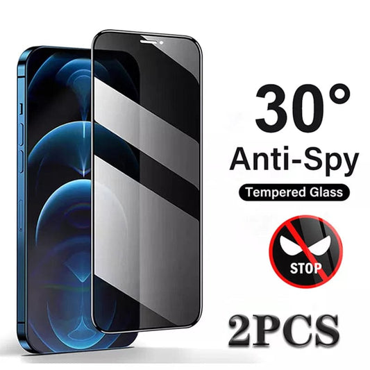 2PCS Privacy Tempered Glass For iPhone 11 12 13 PRO MAX Mini XR XS MAX Screen Protector For iPhone 7 8 6 S Plus Anti Spy Glass