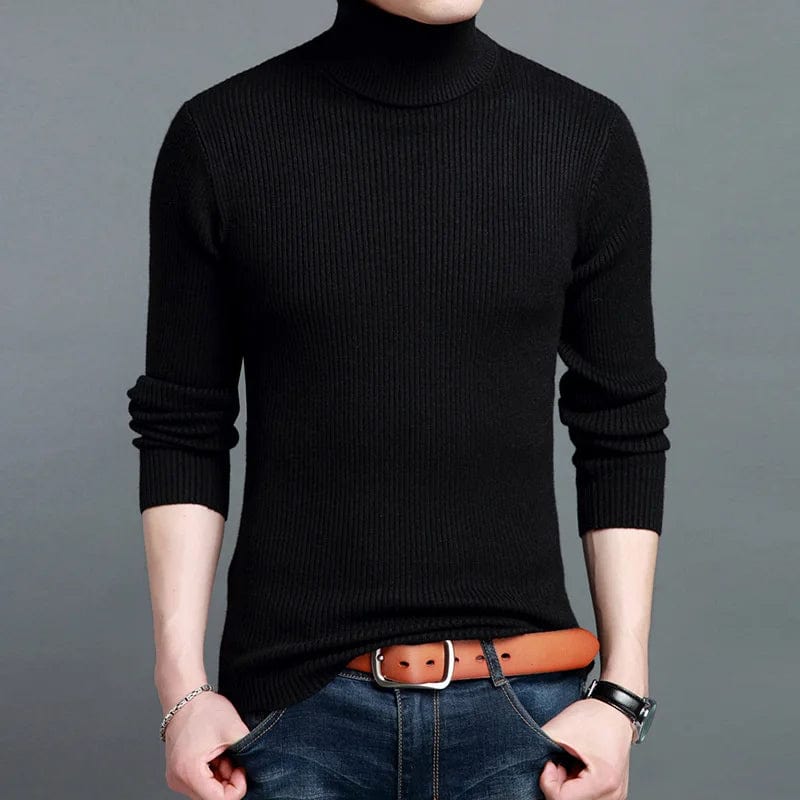 Men Turtleneck Sweater Korean Style Knitted Mens Sweaters Long Sleeve Pullover Autumn Winter Casual 2022 Jersey Hombre Pph2532