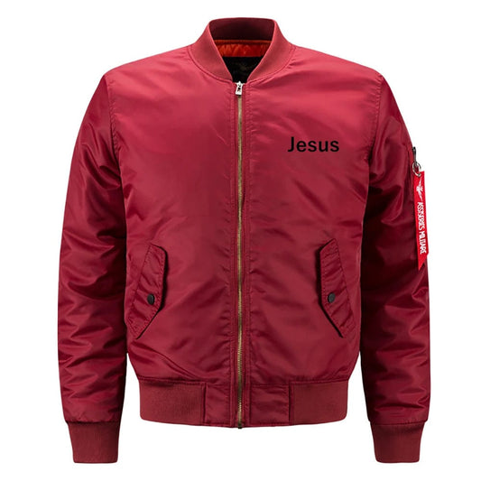 Jesus Printman American Baseball Jacket Zipper Softshell Outerwear Autumn And Winter Men'S Clothing Casual Pilot Coat For Men