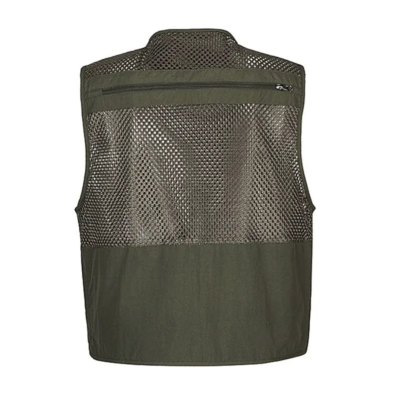 Mens Vest Tactical Outdoor Webbed Gear Coat Summer Fishing Waistcoat Men Tool Multi-Pockets Mesh Work Sleeveless Jacket Male
