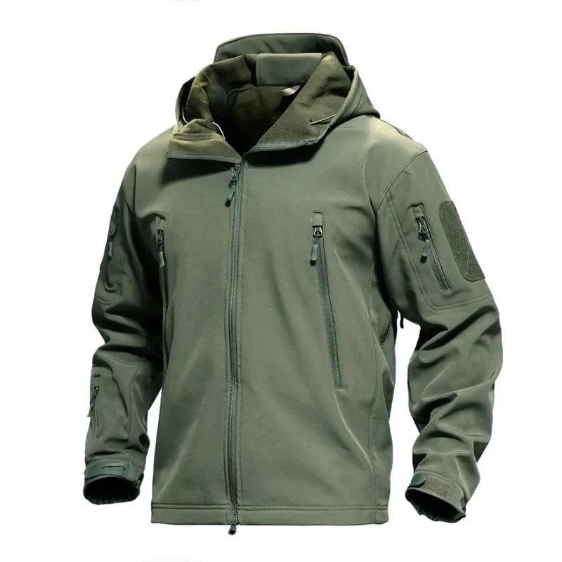 Mens Tactical Jacket Hiking Shark Skin Soft Shell Clothes Windbreaker Flight Pilot Hood Military Fleece Field Jacket Pants