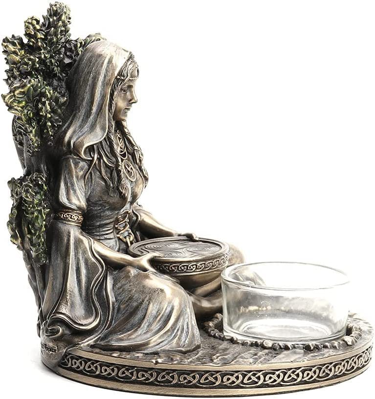 Nordic mythology, Celtic goddess statue, resin tea candle fragrance, candle holder decoration, furniture, tabletop decoration, handicrafts