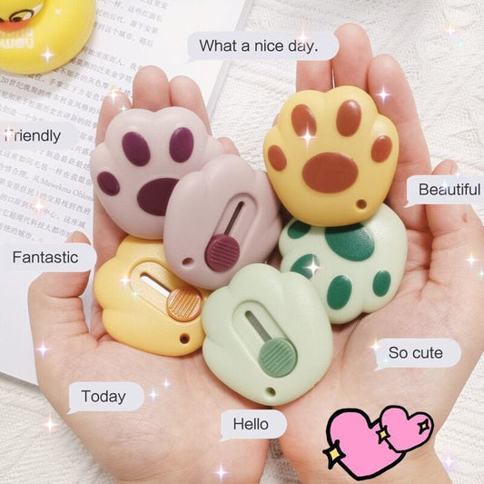Cute mini cat claws, kidney knives, delivery, office, paper, trick, small student, portable hand