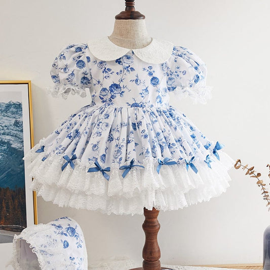 Europe et États-Unis Espagne vêtements pour enfants haute définition LOLITA robe fille Lili Tower jupe princesse dentelle pour enfants