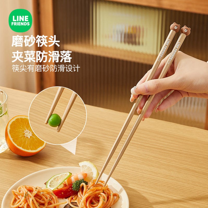 Korean style cute alloy chopsticks home high-end can play high temperature moisture-proof one person one chopsticks cartoon special chopsticks