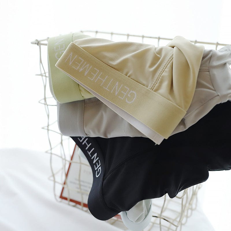 Ropa interior masculina de seda de hielo individual bao de verano simple y a la moda primer tiro primero